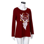 Christmas Elk Baseball T-Shirt